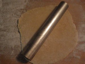 Roll out cannoli dough