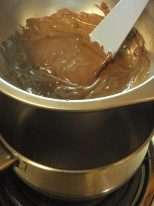Double boiler for melting chocolate
